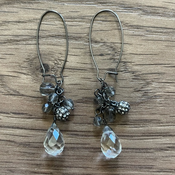 AE Drop Multi Crystal Hook Earrings (2010s) - Picture 1 of 2